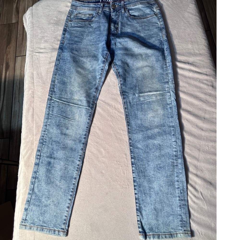 Company 81 Mens Straight Leg Jeans Light Acid Wash Blue Denim 28x30 RN 64866